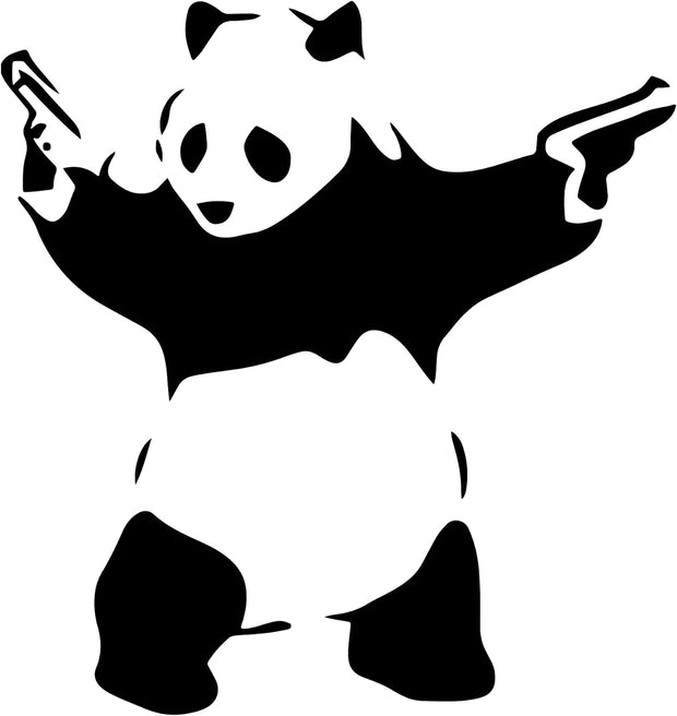 Banksy Bad Panda Graffiti Funny Symbol Funny Bumper Sticker Car Van Bike Sticker Decal Free P&P