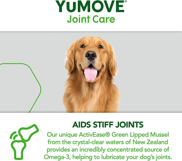 Yumove Adult Dog | Joint Supplement for Adult Dogs, with Glucosamine, Chondroitin, Green Lipped Mussel | Aged 6 to 8 | 300