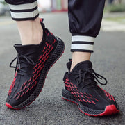 New Man Casual Shoes Fashion Men Sneakers Lace-Up Men Vulcanize Shoes Comfortable Autumn Flat Shoes Male-M06Black_8.5