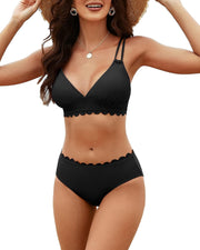 Women Triangle Bikini Set Two Piece Padded Swimming Costume