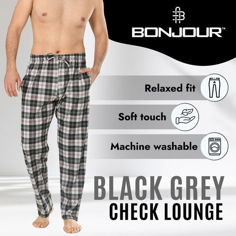 Men'S Long Lounge Wear Pants Nightwear (Two Pack) Pyjama Bottoms Sleepwear