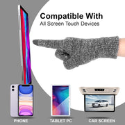 Winter Warm Gloves, Touchscreen Knitted Gloves, anti Slip Thermal Windproof Driving Running Cycling Gloves for Men Women