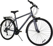 Country Hybrid Bike - Lightweight Alloy Frame, 18 Speed Shimano Gears, Zoom Suspension Forks - Ideal for Cycling Enthusiasts