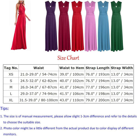 Womens Sexy Convertible Multi Way Wrap Transformer Solid Cocktail off Shoulder Wedding Bridesmaid Evening Long Maxi Dress Floor Length Bandage Pageant Prom Ball Gowns