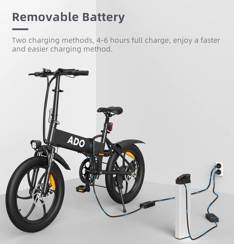 UK Next Working Day Delivery A20+ Folding Electric Bicycle Removable Battery Shimano 7 Speed Full Suspension