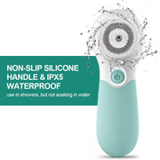 Facial Cleansing Brush Electric Facial Exfoliating Massage Brush with 3 Cleanser Heads and 2 Speeds Adjustable for Deep Cleaning, Removing Blackhead, Face Massaging