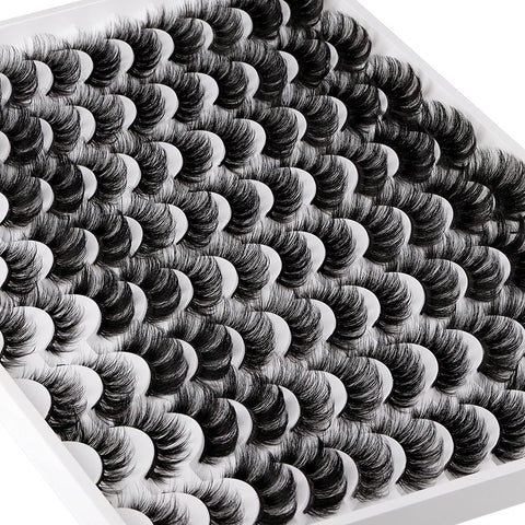 48 Pairs Eyelashes Thick Faux Mink Lashes Dramatic Fluffy Fake Eyelashes Bulk 6 Styles Mixed Long 5D Volume Curl Wholesale False Eye Lashes