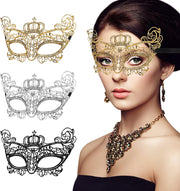 3 Pieces Mascarade Masks for Women Sexy Lace Venetian Face Mask Halloween Eye Masked for Lady Girl Maskerade Prom Carnival Mask Ball Fancy Dress Costume Accessories Masquerade Party