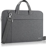 Laptop Bag Case for Women Men, Laptop Sleeve Computer Bag Briefcase with Shoulder Compatible with Macbook Pro/Air, HP Chromebook, Dell XPS, ASUS, Acer, Samsung, Black, 15 15.6 16 Inch