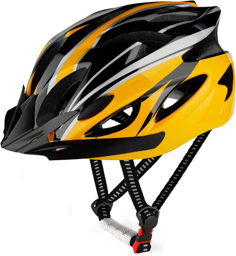 Cycle Helmet, Lightweight Bicycle Helmet, Adjustable Mountain & Road Bike Helmets for Adults, 8 Vents with Adjustable Strap & Detachable Visor for Mens Womens(Head Size58-62Cm)