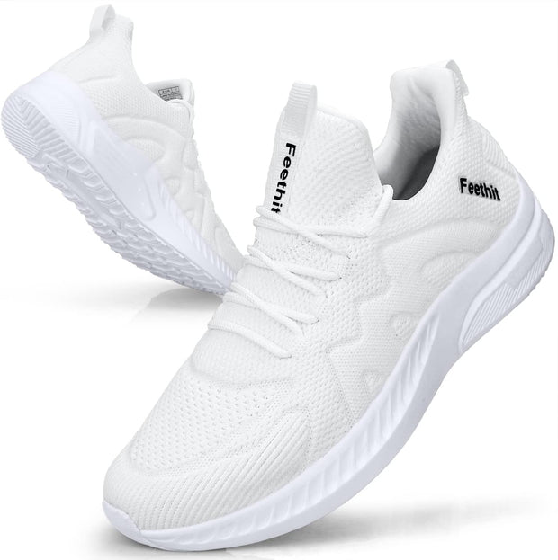 Trainers Men Running Shoes Tennis Sports Training Walking Gym Athletic Fitness Fashion Sneakers Trainers for Men Breathable Lightweight Comfortable Outdoor Flat Shoes for Jogging