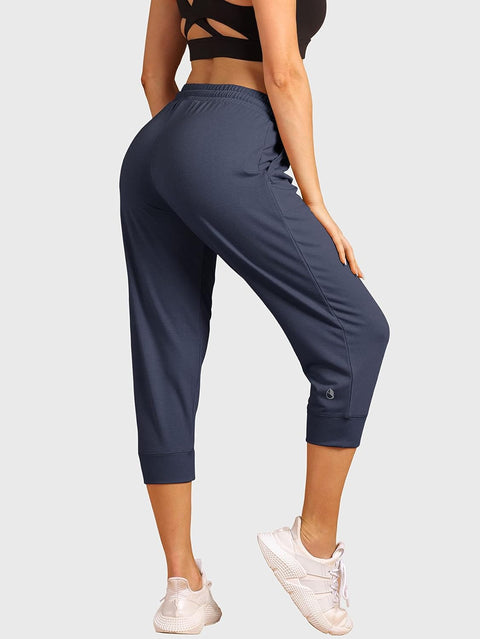 Women'S Capri Sweatpants Casual Workout Cropped Joggers Pants