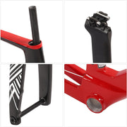 Road Bike Frame, No Deformation Corrosion Resistance Carbon Fiber Front Fork Stem Replacement Parts Bicycle Frameset For