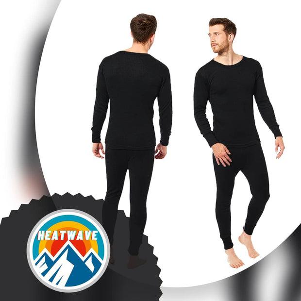 Heatwave® Pack of 2 Men'S Extreme Thermal Underwear Set, Long Sleeve Top & Long Johns Set, Winter Thermals