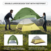 Cloud up 2 Upgrade Ultralight Tents Double 2 Person Tent 3-4 Season for Camping Hiking