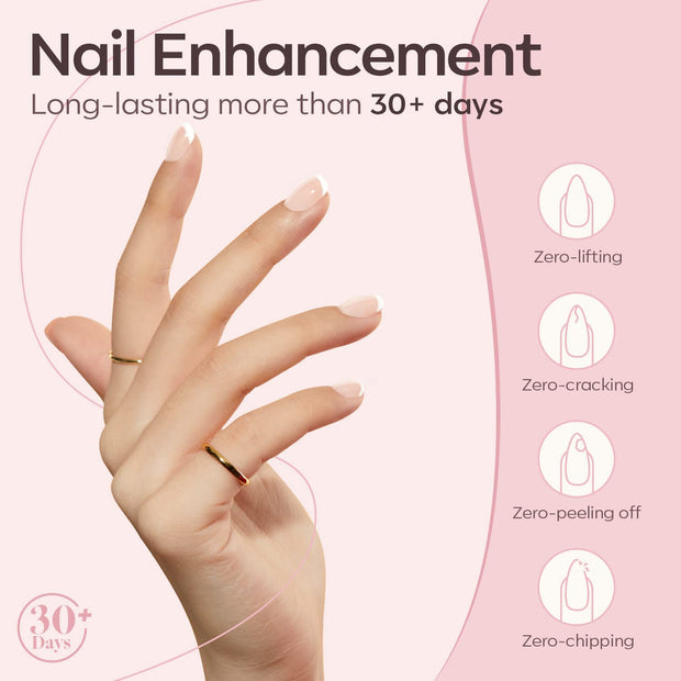 Gel Nail Polish Builder Nail Gel, 8-In-1 Cover Nude Gel Builder, Hard Gel Builder for Nails Strengthener Extension Gel Base Coat Rhinestone False Nail Tips Glue Gel in a Bottle 15ML Hard Gel