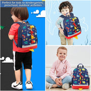 Dinosaur Kids Backpack Rucksack Bag Boys for Toddler with Reins Kindergarten Nursery Backpack Navy