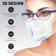 FFP2 Masks 20 Pack KN95 EU0598 Certified EN149 Standard FFP2 Face Mask 5-Layer Protective Efficient Filtration, Superb Breathability FFP2 Mask Individually Wrapped