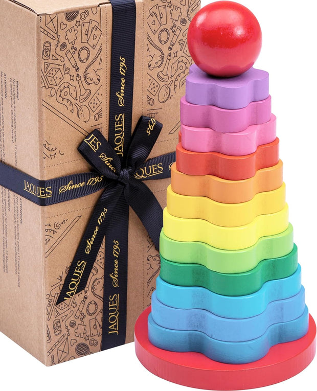 Rainbow Stacking Rings | Baby Stacking Rings | Wooden Toys for 1 2 3 Year Olds Boys and Girls | Educational Wooden Stacking Toys