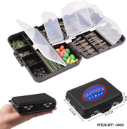 246Pcs Carp Fishing Tackle Box Set, Fishing Accessories Kit Including Carp Hooks Quick-Change Swivels Anti-Tangle Sleeves Fishing Beads Corns Rig Tubing for Carp Fishing Hair Rigs