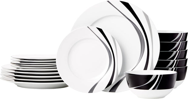 18-Piece Dinnerware Set, Service for 6, White