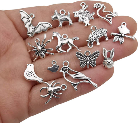 Wholesale Bulk Lots 200Pcs Tibetan Silver Charms Pendant Fitting for DIY Necklace Bracelet Earrings Jewellery Making Accessories WM332