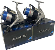 2 LARGE ATLANTIC BLUE 7000 FD SEA FISHING LIDSTER BEACH PIER REEL BLUE LINE 70