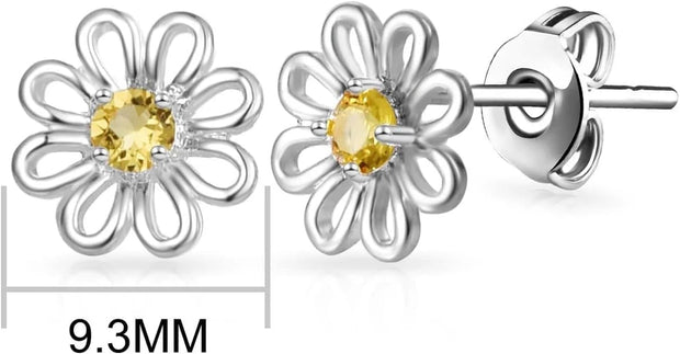 Daisy Stud Earrings Created with Zircondia® Crystals