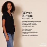 Women'S Short-Sleeve Woven Blouse