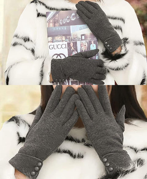 Womens Lady Winter Warm Gloves Touch Screen Phone Windproof Lined Thick Gloves