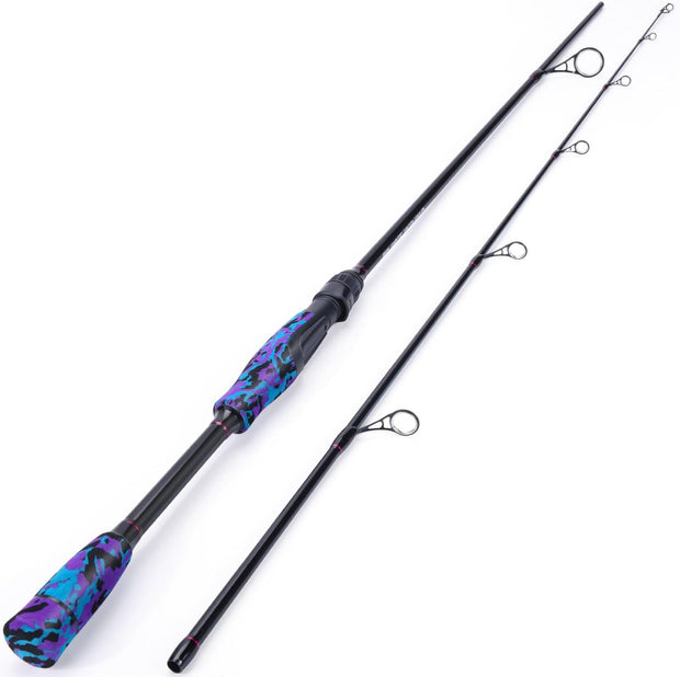 2-Sections Spinning Rod/Casting Pole -28 Ton Carbon Blank Durable Composite Spin or Bait Fishing Rods with Stainless Steel Guides for Freshwater and Sea Fishing