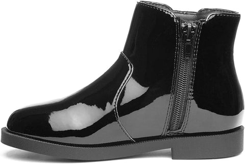 Lauren Girls Black Patent Ankle Boot