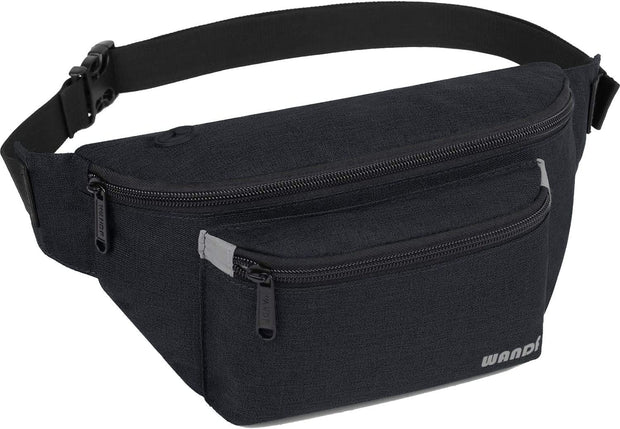 Men'S Women'S Sports Jogging Walking Waist Bag, Grey, Free Size