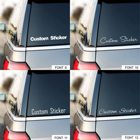 Text Car Sticker Personalised Name Decal Lettering Stickers Van Sign Writing Window Bumper Vehicle Shop Vinyl Decals