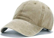 Men Women Washed Cotton Low Profile Distressed Vintage Baseball Cap Plain Adjustable Dad Hat