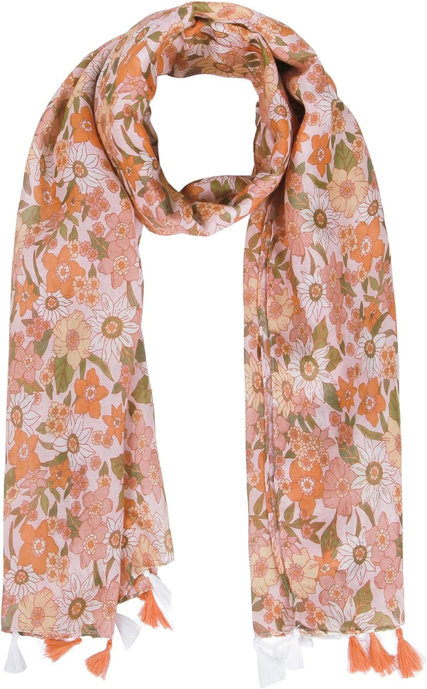 Ladies Women'S Fashion Bird Print Long Scarves Floral Neck Scarf Shawl Wrap Gifts for Women