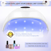 Led UV Nail Lamp 54W Nail Dryer Gel Nail Curing Lamp UV Light for Gel Nails Polishes with USB 3 Timer Auto Sensor