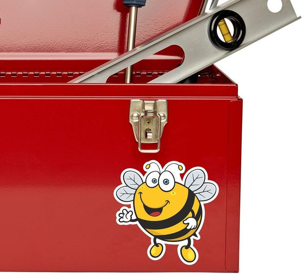 2 X 15Cm/150Mm Happy Bee Vinyl Sticker Decal Laptop Travel Luggage Car Ipad Sign Fun #5346