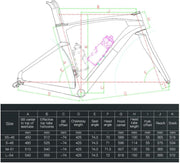 Gravel Bike Frameset 700C Carbon Road Bike Frame 45/48/51/54Cm Thru Axle F12X100Mm/R12X142Mm Disc Brake Frame Internal Routing Lightweight (Color : Geel, Size : 54CM)