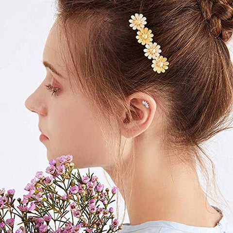 6Pcs CZ Barbell Helix Piecing Cartilage Earring for Women Girls Stainless Steel Nose Lip Studs Tragus Flower Conch Flat Back Body Piercing Jewelry 16G