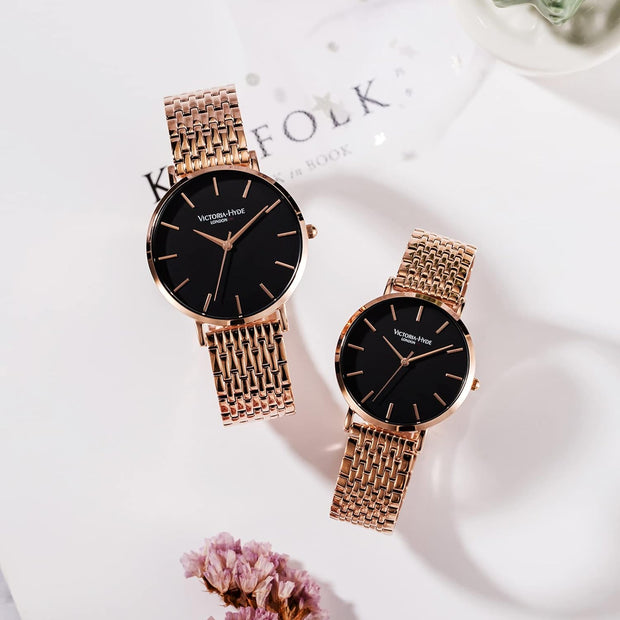 Women Men Couple Watches Analog Quartz Detachable Genuine Leather Strap/Stainless Steel Mesh Band