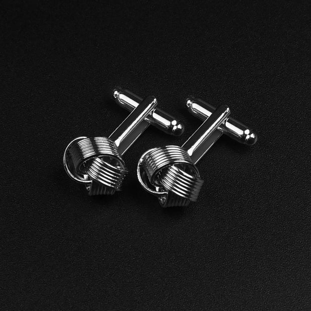 Cufflinks for Men, Fashionable Retro Striped Cuff Links Classic Tie Clips for Suit Shirt Wedding Business Graduation Gift