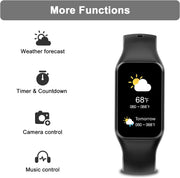 Smart Watch for Men Women, Fitness Tracker with Spo2 Heart Rate Sleep Monitor, IP68 Waterproof Activity Tracker with 24 Sports, Weather, Notification, Step Counter Watch for Ios Android