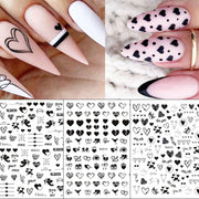 8 Sheets Valentines Day Nail Art Stickers Decals  Self Adhesive Red Heart Love Kiss Lip Rose Flower Pattern DIY Design Nail Decoration for Women Girls…