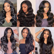 Body Wave Lace Front Wigs Human Hair Pre Plucked with Baby Hair 150% Density Glueless Brazilian Virgin 4X4 Lace Closure Human Hair Wigs for Black Women Natural Color 10 Inch