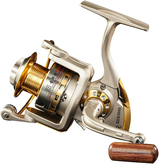 Spinning Fishing Reels for Saltwater Freshwater 1000 2000 3000 4000 5000 6000 Series Left/Right Interchangeable Trout Spinning Reel Carp Fishing Spool 10 Ball Bearings Light and Smooth