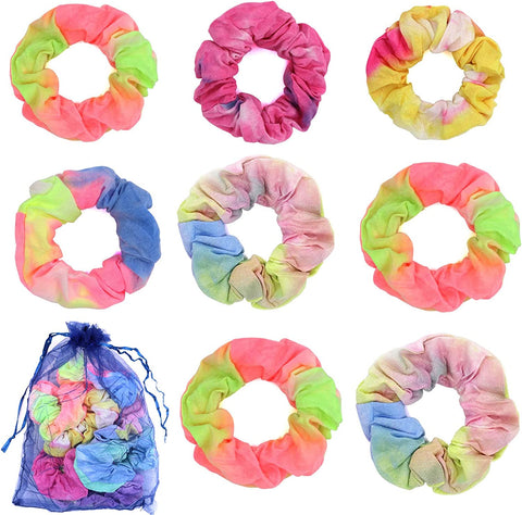 Shiny Metallic Scrunchies for Girls, 12 Pieces Hair Scrunchies for Women Elastics Ponytail Holder Hair Bands Teenage Girls Hair Accessories Gift