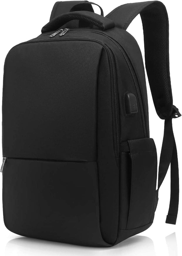 Laptop Backpack, Business Travel Backpack with USB Charging Port, Water Resistant Laptop Rucksack, Anti-Theft Backpack for Men Women, Fits 15.6-Inch Laptop School Bag