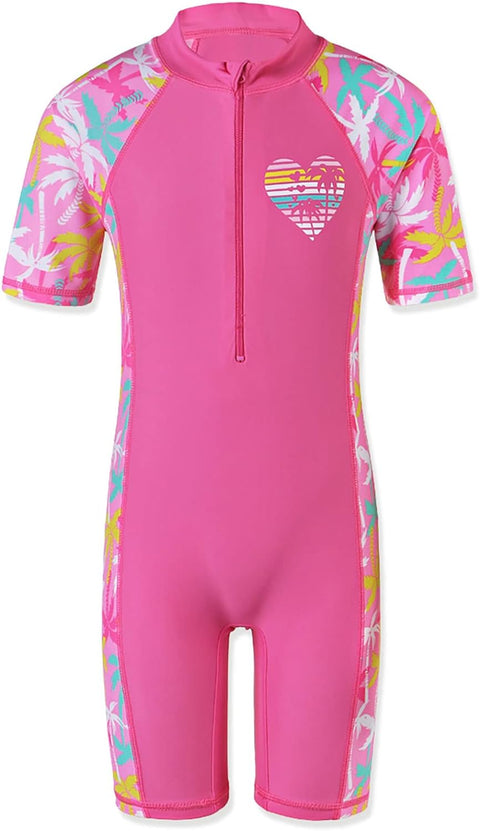 Girls 2-12Y Cocotree with Heart Swimming Suit 50+UV Sun Protection Swimsuit Costume