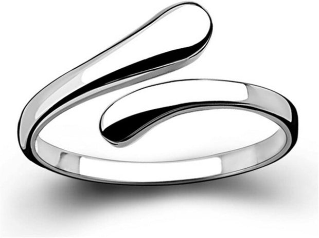 Women'S 925 Sterling Silver Simple Open Adjustable Rings